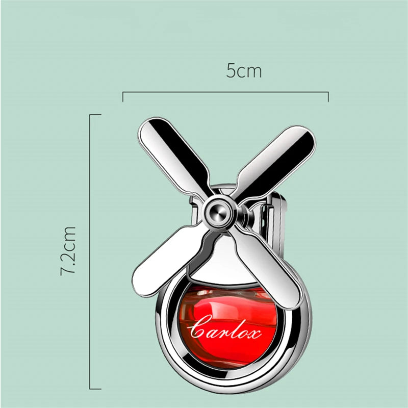 Car Perfume Empty Bottle Mini Self-Installed Air-Conditioning Outlet Four-Leaf Windmill Rotating Car Aromatherapy High-End Fragrance Volatile Diffuser Container Fragrance Diffuser Car Applicable