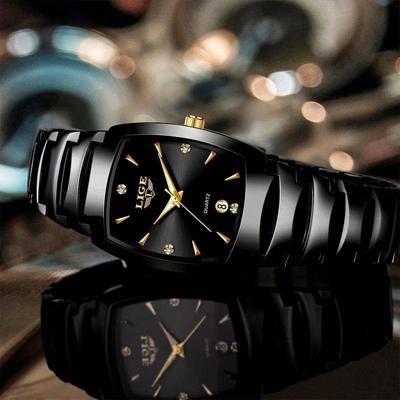 LIGE NEW Women Watches Business Luxury Ladies Fashion Quartz Watch Simple Stainless Steel Clock Watch for Women Relogio Feminino