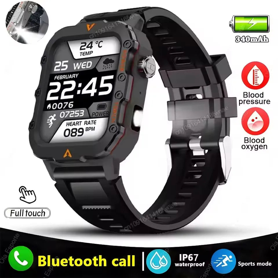 New Rugged Military GPS Smart Watch Men Bluetooth Call Health Monitoring AI Voice Sport Waterproof Smartwatches For Android