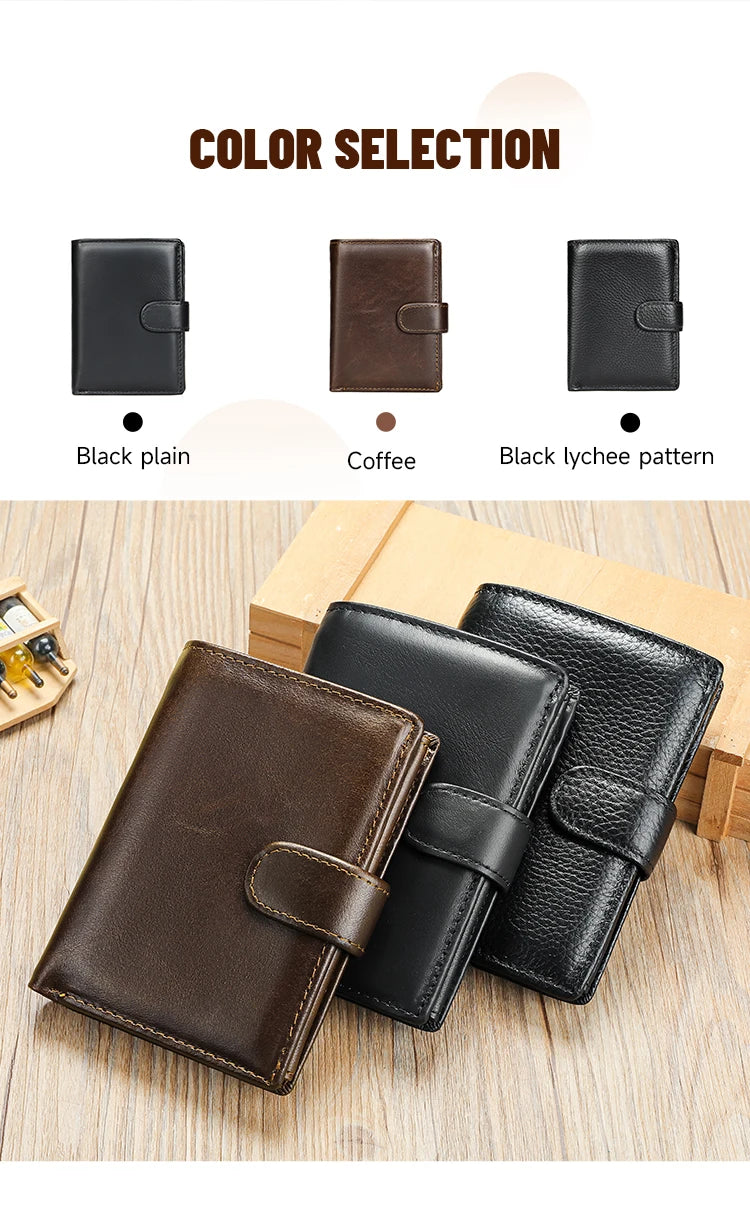 WESTAL Leather Men's Wallet Wallet Trend Multi-Functional First Layer Cowhide Premium Passport Wallet