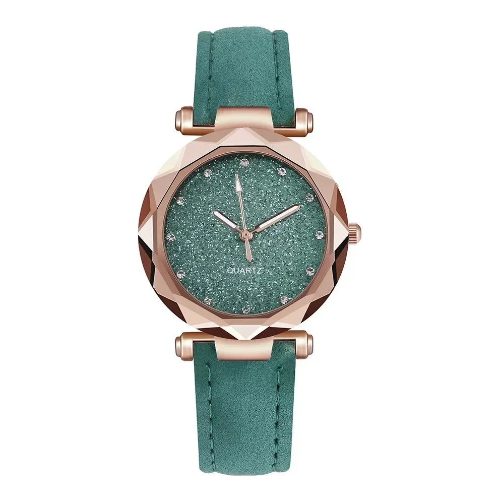 1/2PCS New Luxury Rhinestone Bracelet Watch Starry Sky Watches Ladies Wristwatch Relogio Feminino Reloj Mujer Montre Femme Clock