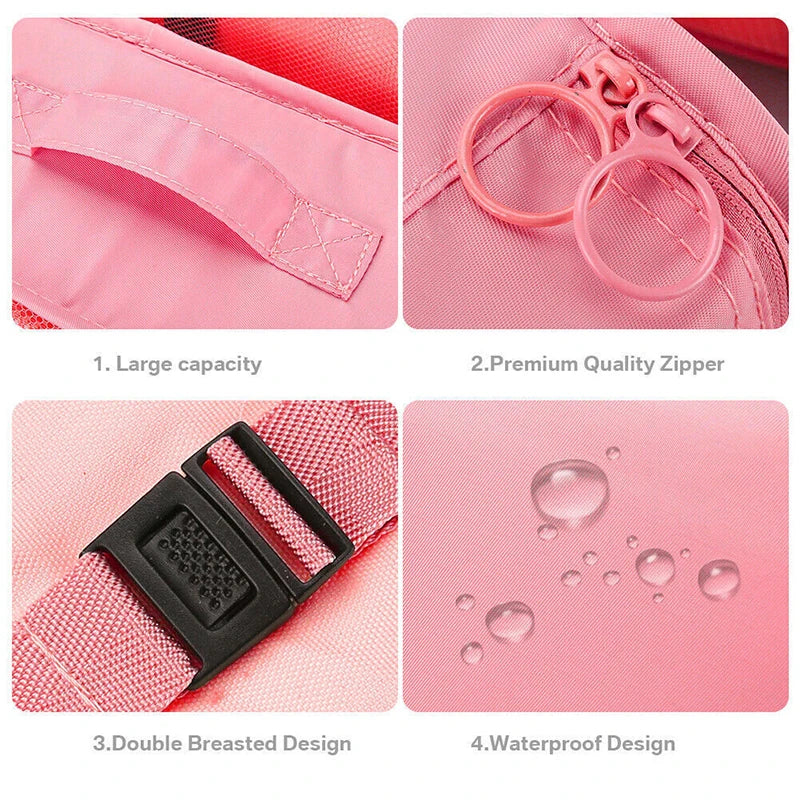 7PCS Travel Packing Cubes Luggage Pouches Organiser Clothes Suitcase Storage Bag