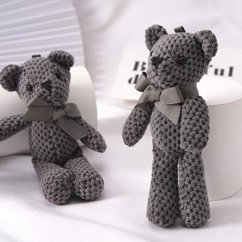 Kids Plush Animals Toys Cute Bear Stuffed Bags Key Pendant Dolls Gifts Birthday Wedding Party Decor Children Baby Bear Stuffed