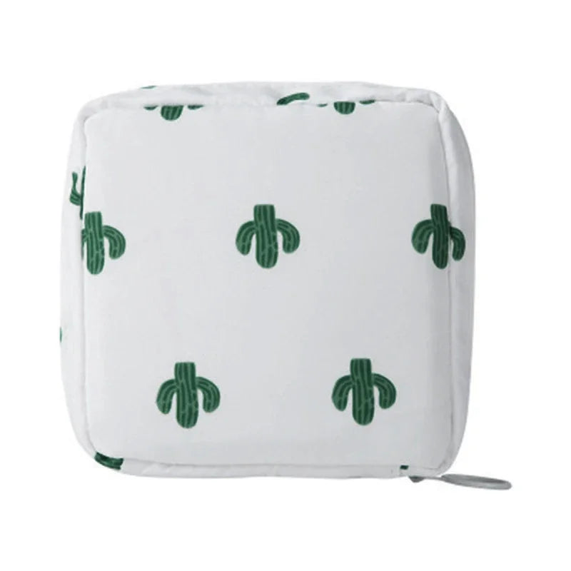 Bolsa de almacenamiento portátil para toallas sanitarias, monedero para tampones, neceser de cosméticos, organizador de bolsos de maquillaje para mujeres y niñas, bolsa para compresas higiénicas