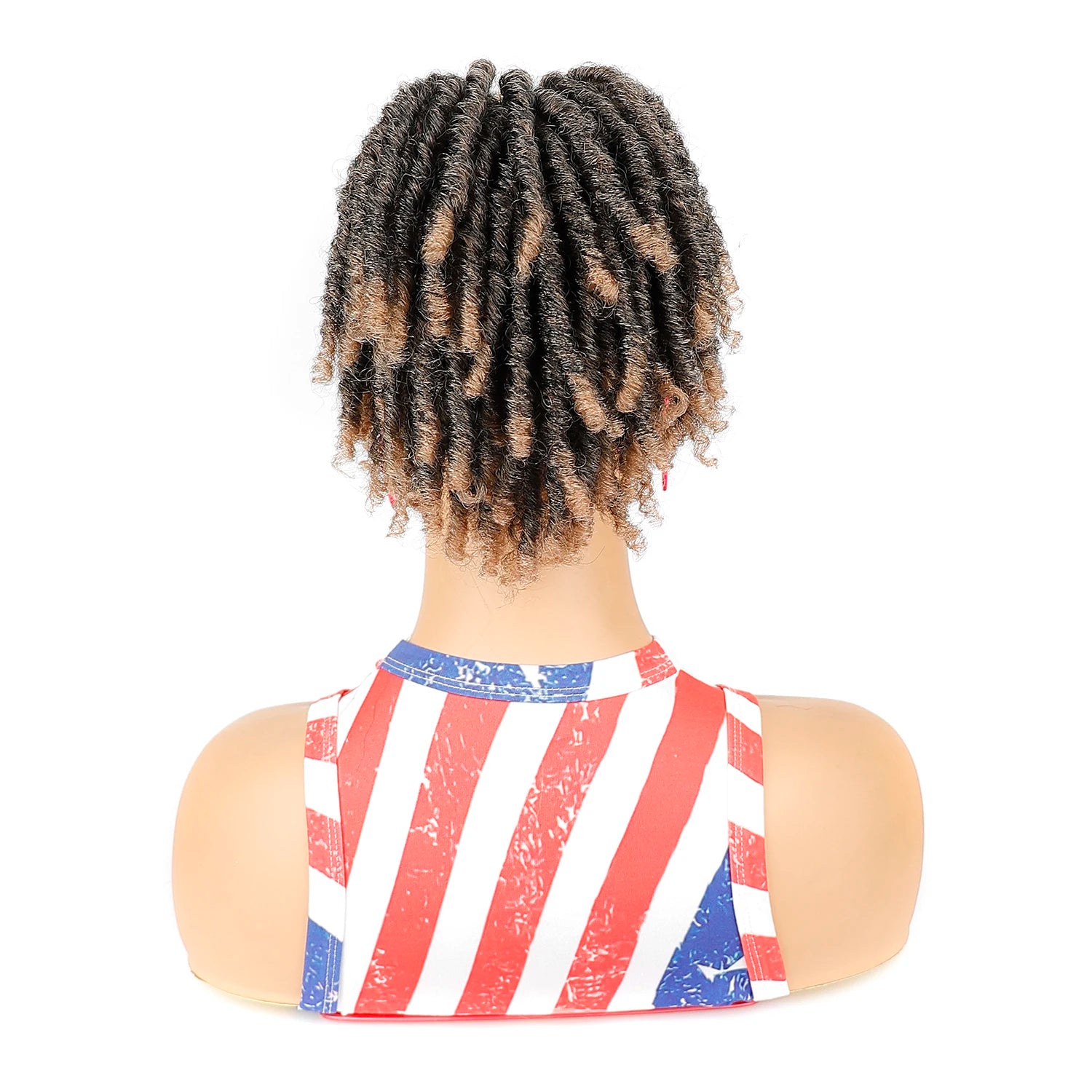 Perruque courte synthétique afro bouclée avec cordon de serrage, queue de cheval, dreadlocks, crochet, tressée, extension de cheveux à clipser pour femmes noires