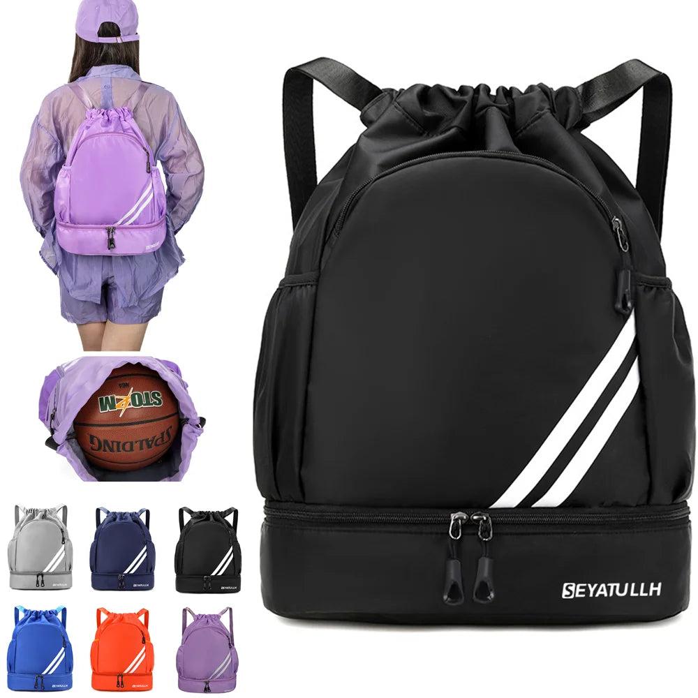 Gym Bag Fitness Backpack Women Men Basketball Backpack Outdoor Soccer Football Storage Bags Training Drawstring Sports Knapsack