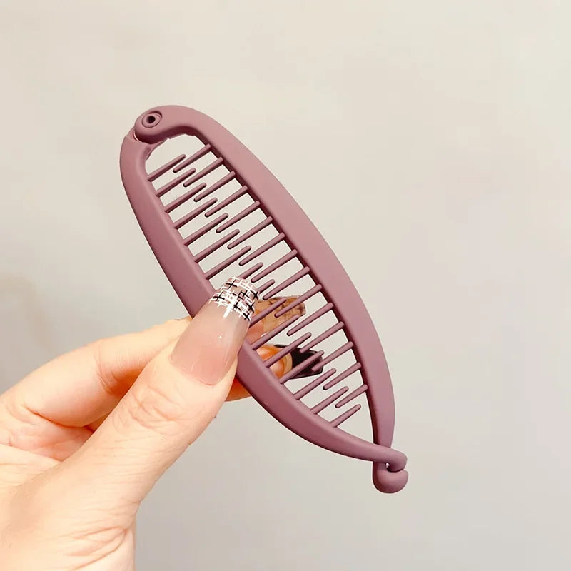 Pinza para el pelo banana mate esmerilada