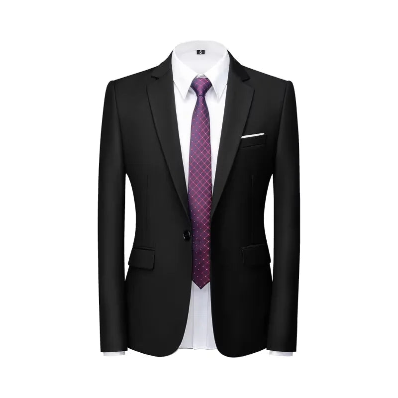 Men's casual suit jacket, business single-row, form-fitting, elastic, fashionable and versatile single suit, customi