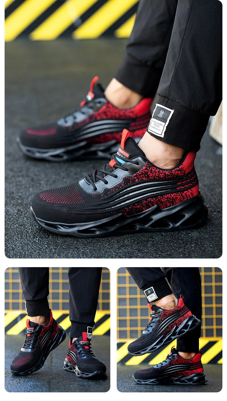 2025 New Work Shoes Man Work Sneakers Steel Toe Shoes Anti-smash Anti-puncture Safety Boots Breathable Women Protective Shoe
