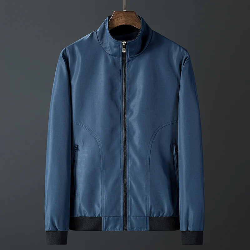 Men's Casual Jacket Spring Autumn New Comfortable Breathable Solid Color Stand Collar Outerwear Fashion Male Clothing