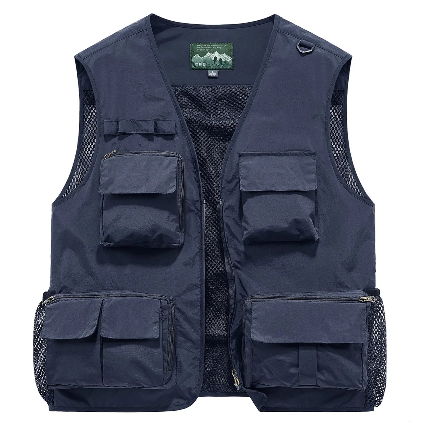 Hiking vests for men and women thin breathable multi-pocket vest summer outdoor work hunting travel waterproof sleeveless jacket