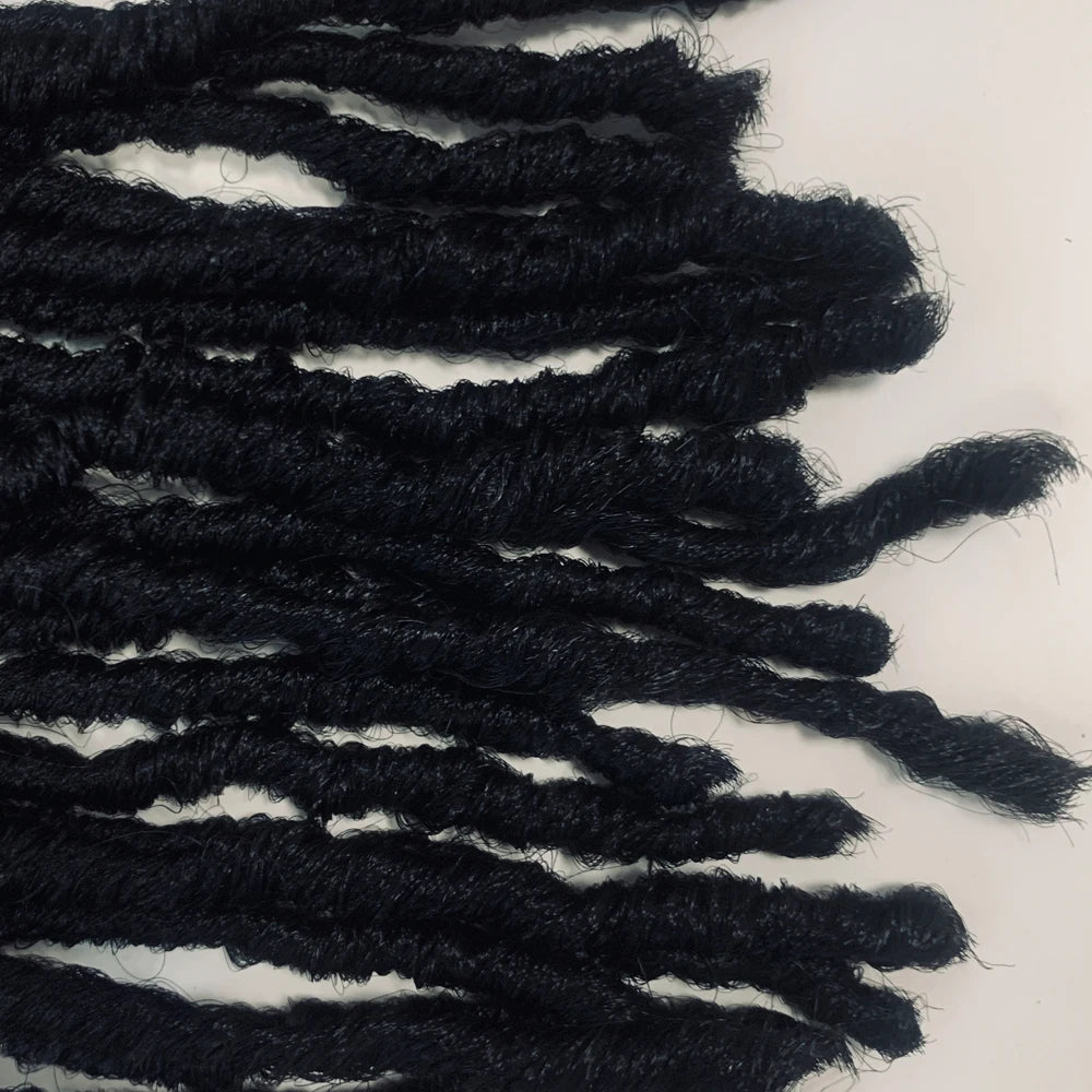 36 Inch Soft Natural Look Faux Locs Crochet Hair Extension Synthetic Black Nu Locs Braids for Easy Hair Styling
