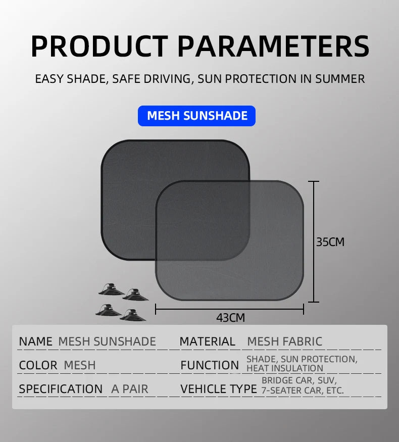 newCar Sun Shades Car Window Shades for Rear and Side Window Car Heat Shield Protect Baby Window Shade Wholesale Creative Design