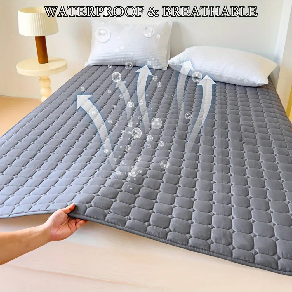 Waterproof  Mattress Pad Bedding Quilted Mattress Topper with Elastic Band Soft Protector Bed Cover Bed Spread Bettlaken 200x220
