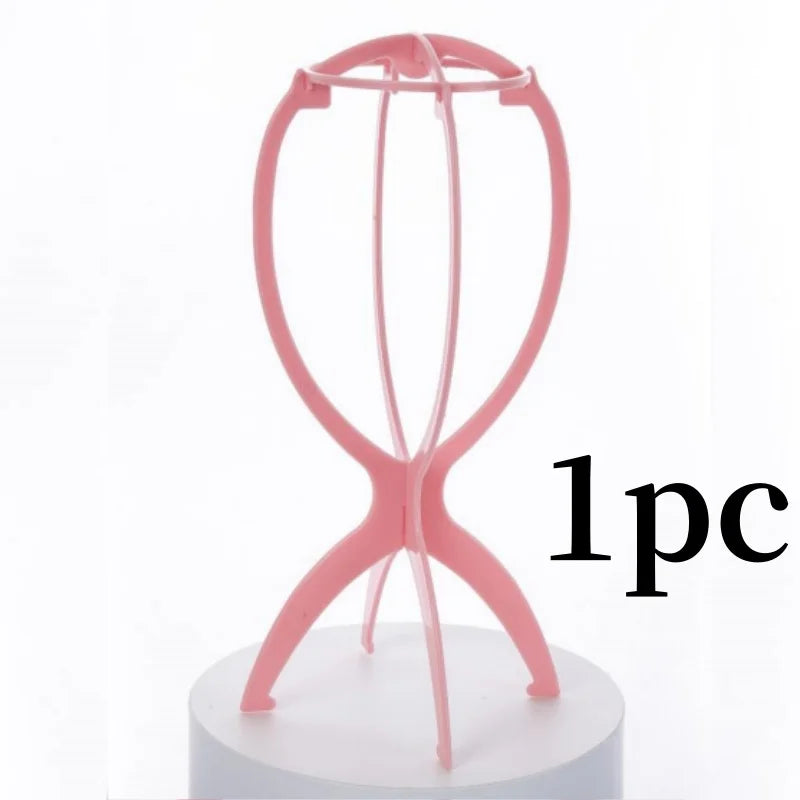 10pcs Wig Stand Durable Easy Assembly Wig Cap Holder Portable Plastic Hair Hat Displaying Stand Ideal for Home Salon Travel Use