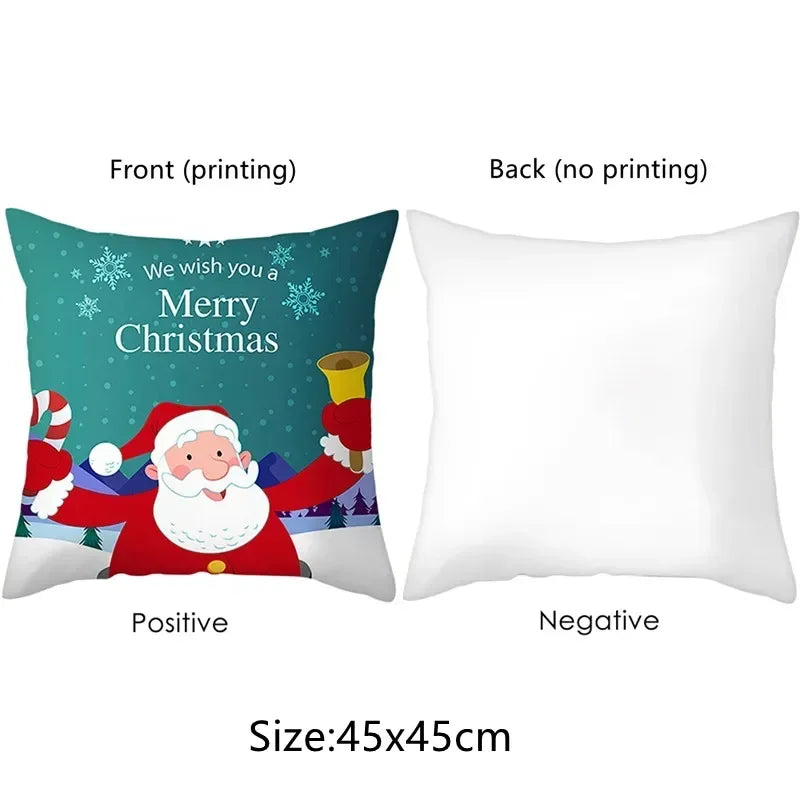 Green leaf pattern throw pillow cover home decoration office cushion cover bedroom living room sofa car cushion cover 45x45 cm