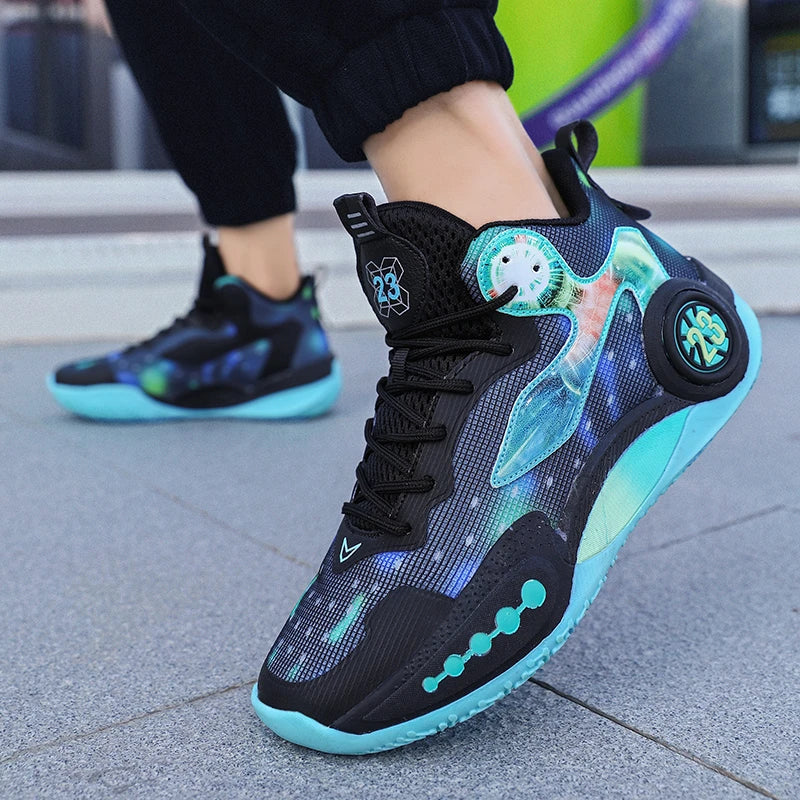 Professional basketball shoes men new junior high school students youth breathable sports shoes anti-slip wear