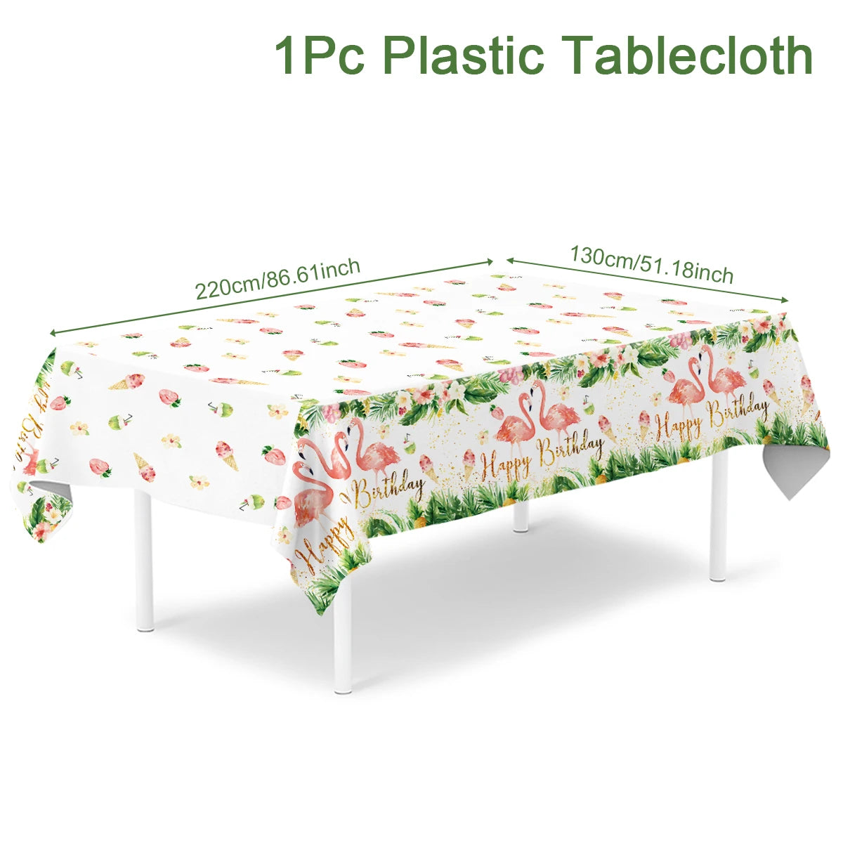 Hawaiian Garland Table Runner Hawaii Luau Tropical Party Decor Kids Favors Tableware ALOHA Summer Beach Birthday Party Supplies