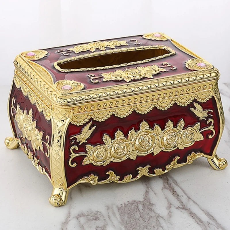 Napkin Extraction Paper Box European Style Plastic Kitchen Napkin Dispenser Storage Box Organizer Desktop Home Decorative