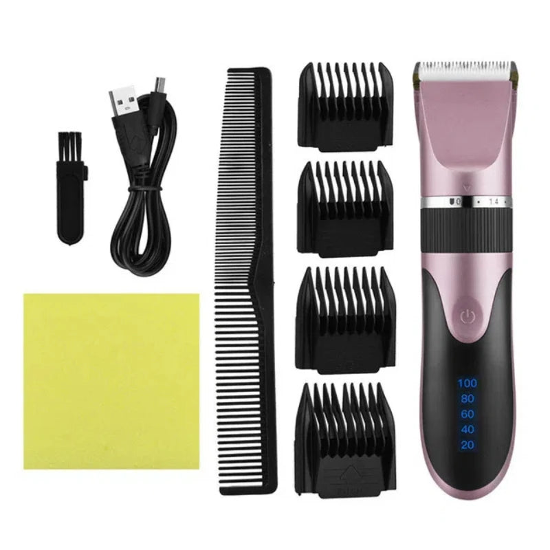 Hair Clipper for Men & Kids - Barber-Grade Beard Trimmer with Ceramic Blades Low Noise Precision Hair Cutting Machine