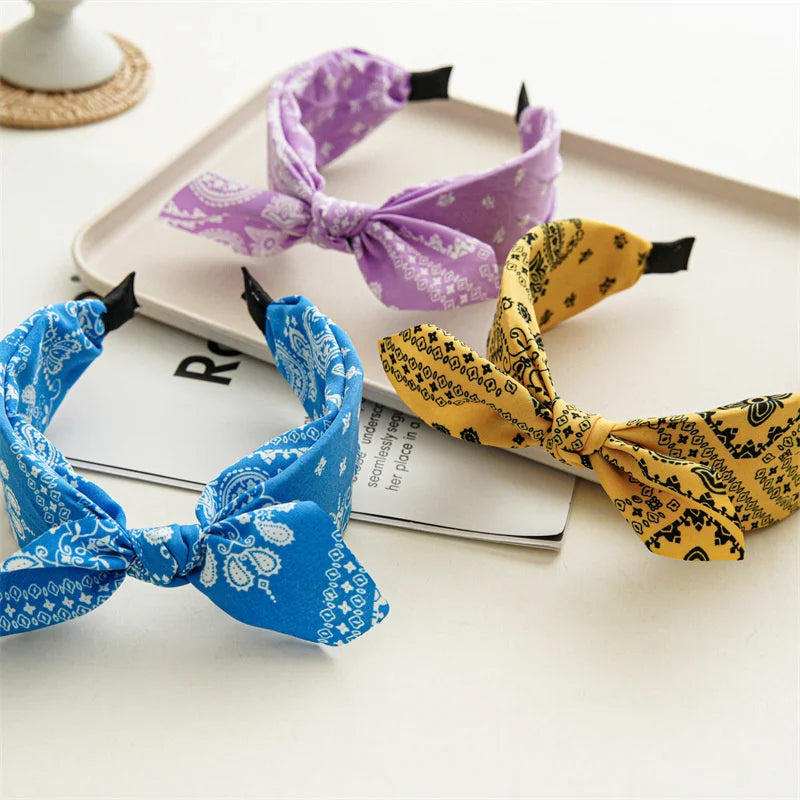 Bandeau à nœud cachemire