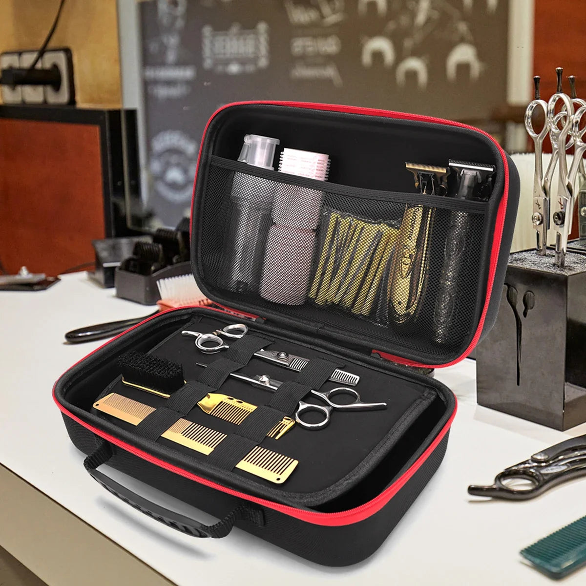 Caja de almacenamiento para herramientas de peluquería, estuche a prueba de golpes para cortapelos de salón, maleta resistente, impermeable, no deformable, para herramientas de estilismo