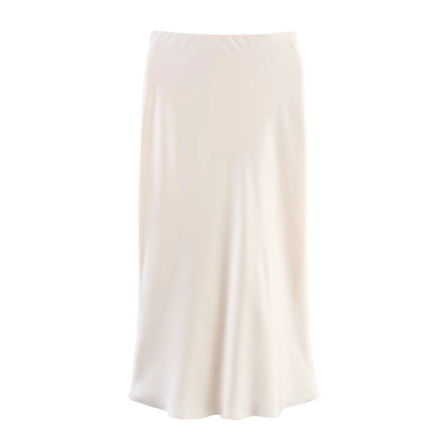 Women's Long Skirt Set Lace Trimmed Satin Neckline Top and Lace Trimmed Satin Mistletoe Skirt