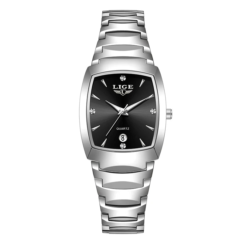 LIGE NEW Women Watches Business Luxury Ladies Fashion Quartz Watch Simple Stainless Steel Clock Watch for Women Relogio Feminino