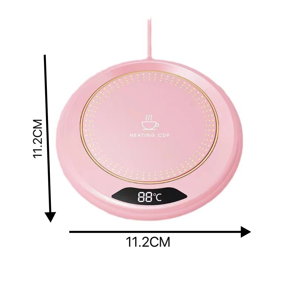 Calentador de Tazas Calentador Eléctrico de Tazas USB para Café Leche Té Almohadilla Calefactora de Agua Posavasos Termostáticos Calentador de Tazas para Hogar Oficina