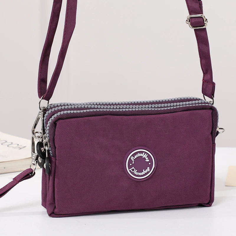 Fashion Zipper Phone Wallet Crossbody, Travel 3-in-1 Zipper Wallet