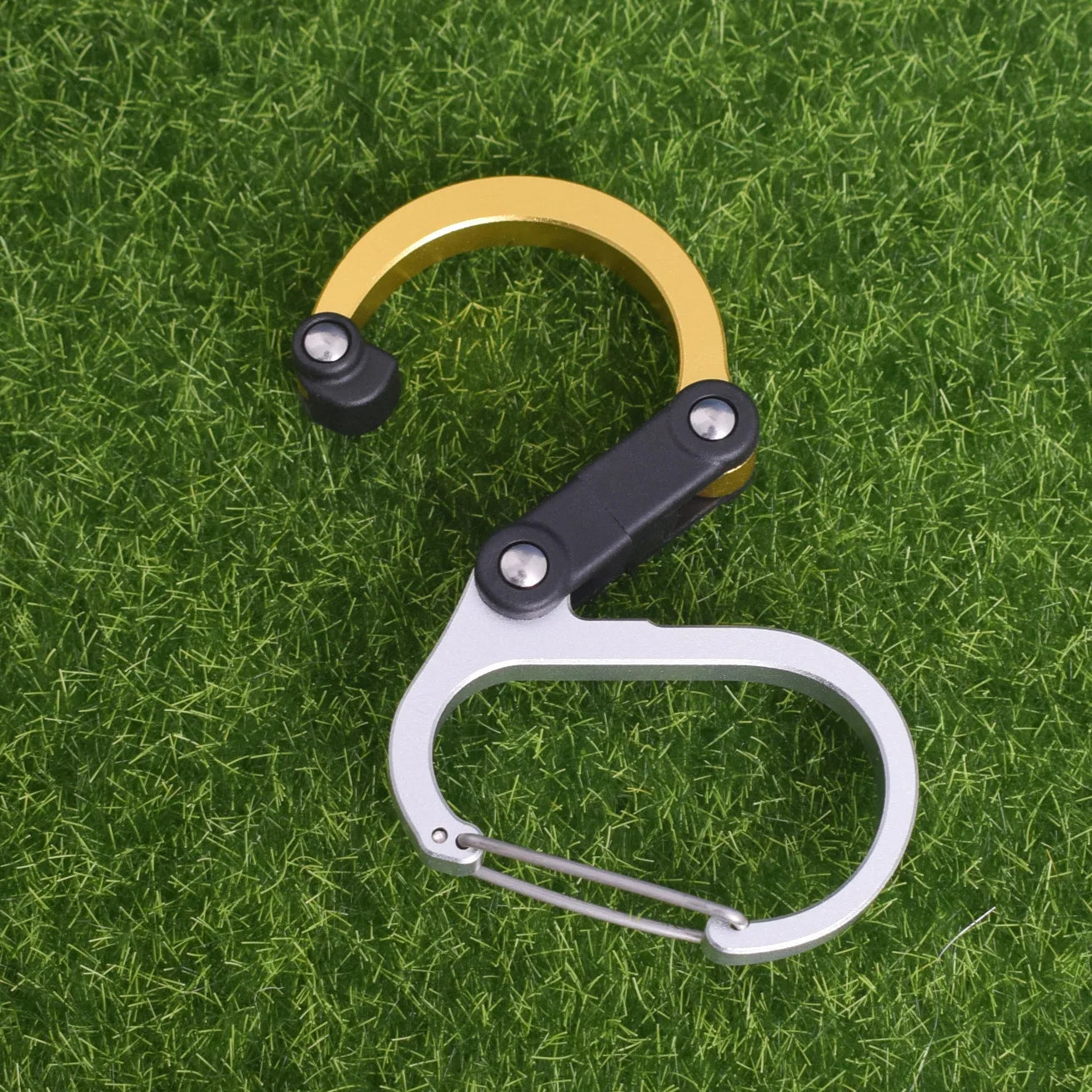 Mountaineering buckle Hybrid Gear Clip - Carabiner Rotating Hook Clip Non-Locking Strong Clips For Camping Fishing Hiking