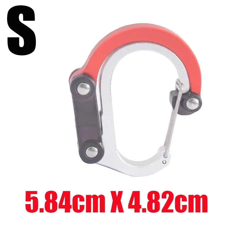 Mountaineering buckle Hybrid Gear Clip - Carabiner Rotating Hook Clip Non-Locking Strong Clips For Camping Fishing Hiking
