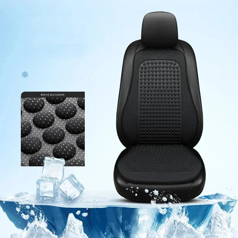 Universal Car Seat Cushion Cover Ice Silk Breathable Summer Cool Auto Cushion Vehicle Backrest Car Interior Accessories