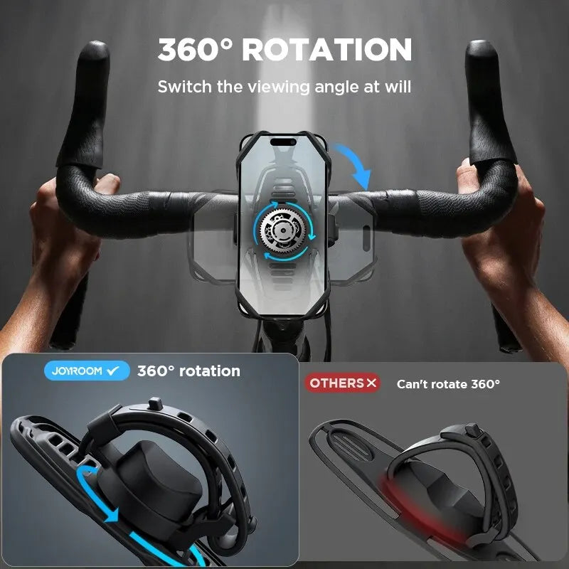 Soporte para teléfono Joyroom para bicicleta, soporte para teléfono de motocicleta, compatible con teléfonos grandes de 7.2'', soporte para teléfono ultraestable para bicicleta