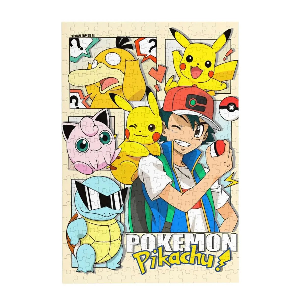 Pokemon Characters Pikachu Cartoon Wooden Puzzles for Children Jigsaw Puzzles 300 Pieces Educational Toys Gift for Kids