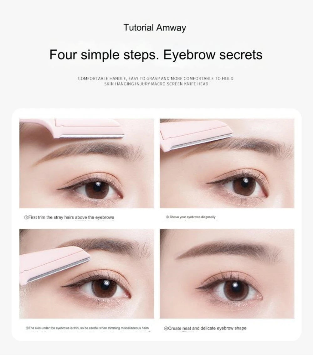 1Pcs Folding Eyebrow Trimmer Face Shaver Blade Razor Safe Portable Scratch Resistant Women Professional Makeup Beauty Tools