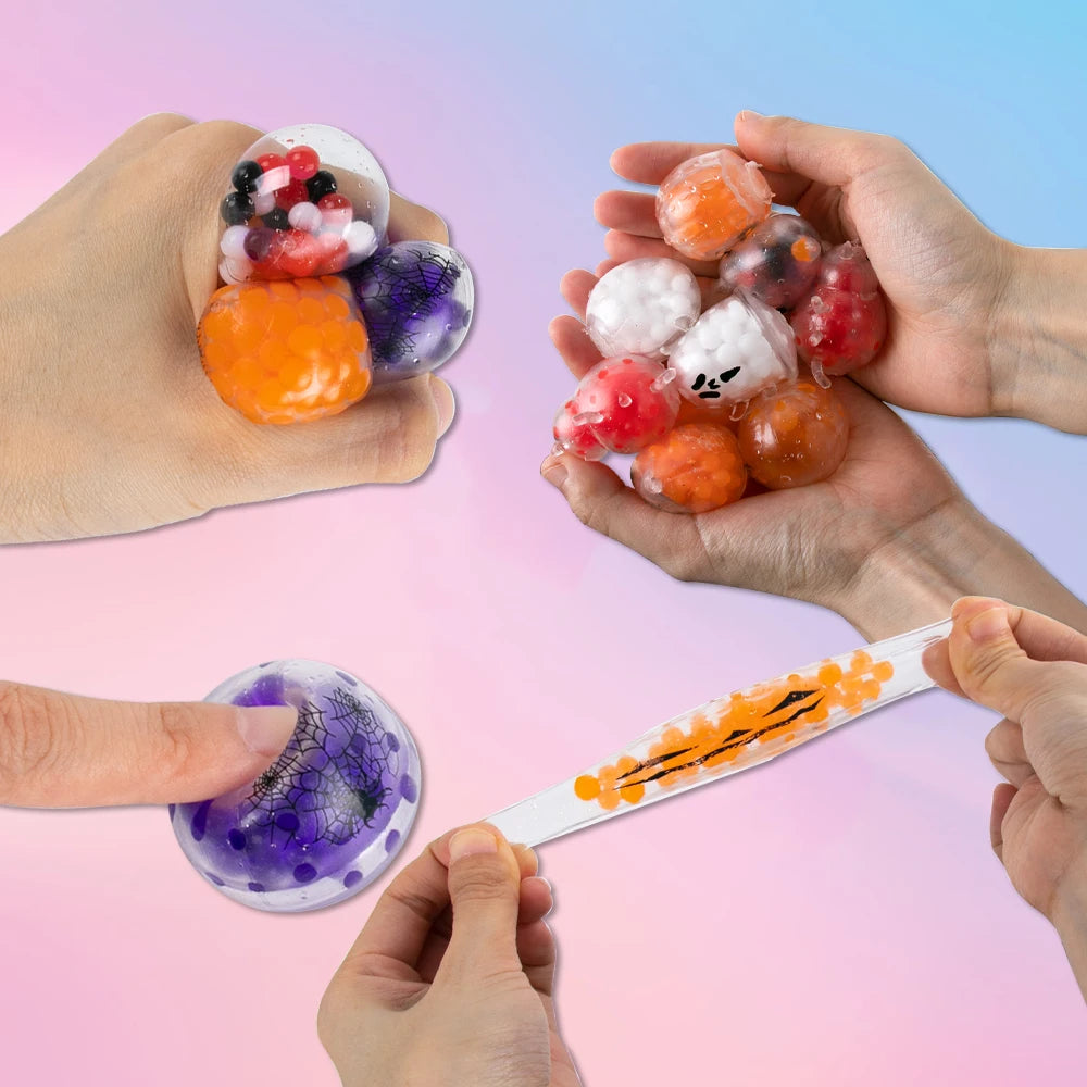 5/10pcs Funny Halloween Bead Ball Pinch toys Children’s trick prank props Halloween Gift Decoration kids Birthday Party Favors