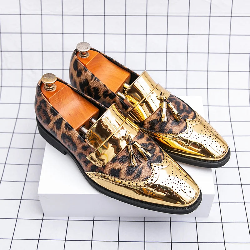 Zapatos de vestir para hombre con estampado de leopardo – Atrevidos, lujosos y hechos para destacar