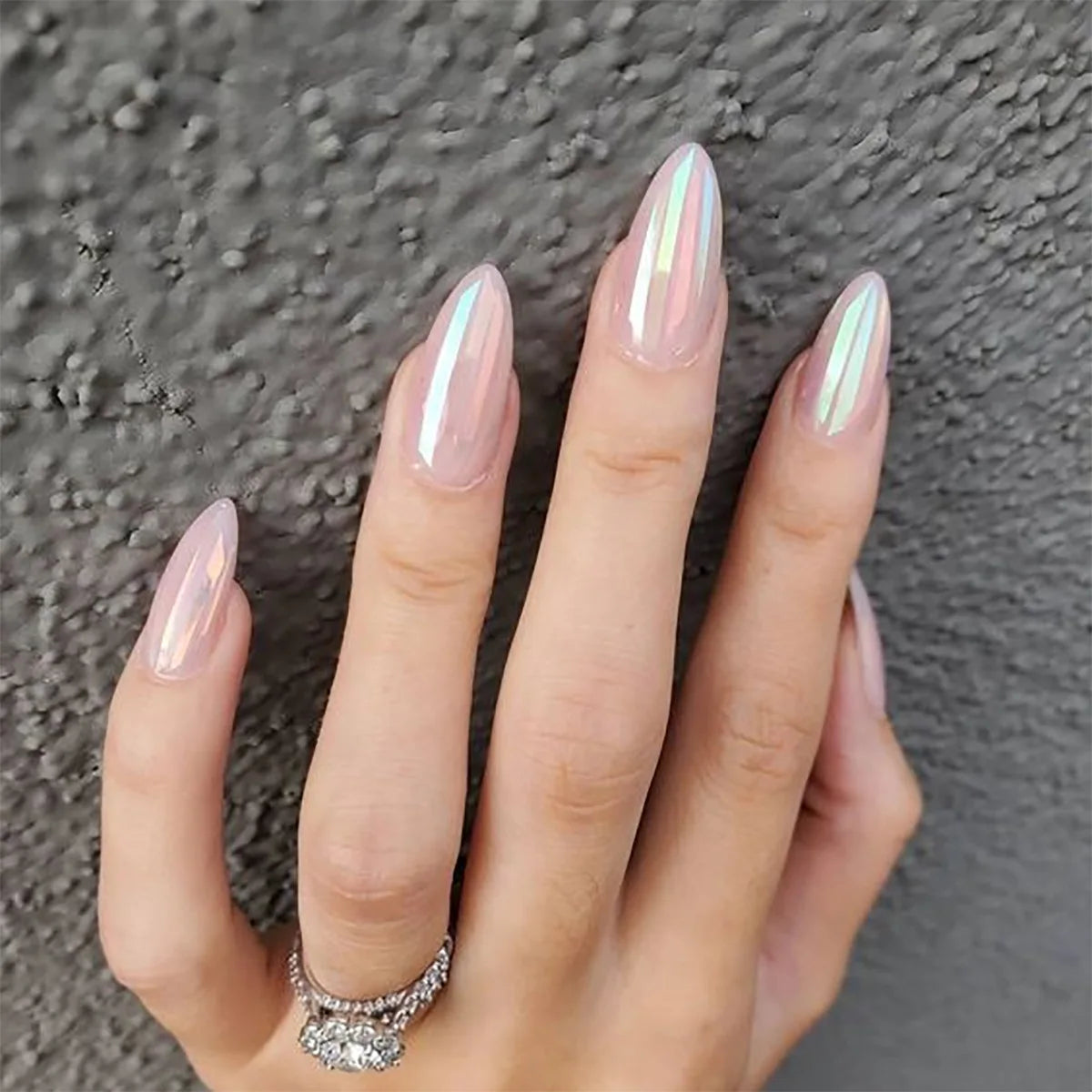 24pcs White French Fake Nails with Glue Simple Pink Press on Nails Short Oval Shape Reusable Acrylic Full Cover Nails Tips