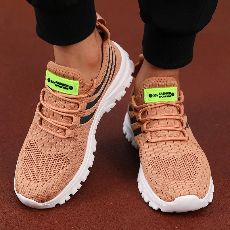 New Men's Casual Shoes Lightweight Breathable Luxurious Brand Comfortable Mesh Flat Shoes Gym Training Running Basketball Shoes
