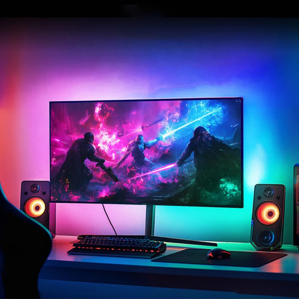 Gaming Lights Sync Strip Smart Ambient Lighting PC Display Backlight Lights Strip Smart Control RGB DIY Party Screen Light Game