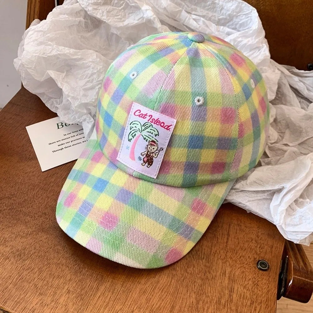 Fashion Korean Baseball Hat Embroidery Cute Peaked Cap Visor Spring Summer Snapback Cap Girls