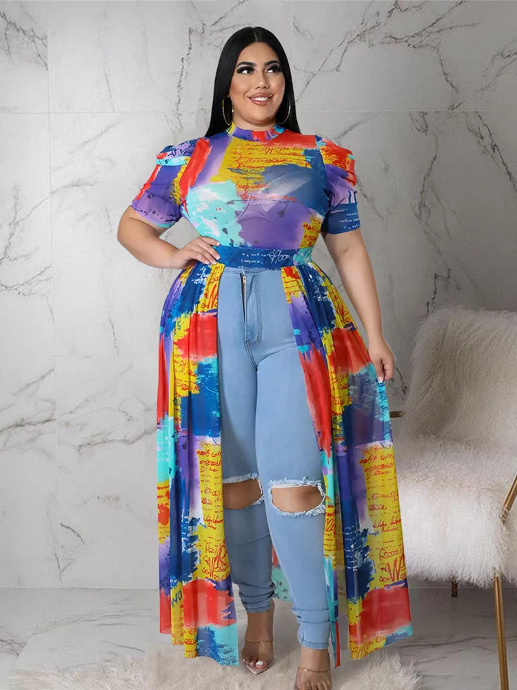 Blouses for Women Fashion Summer Lady Elegant Chiffon Blouse Plus Size Dress Tops 4xl 5xl Wholesale Bulk Dropshipping