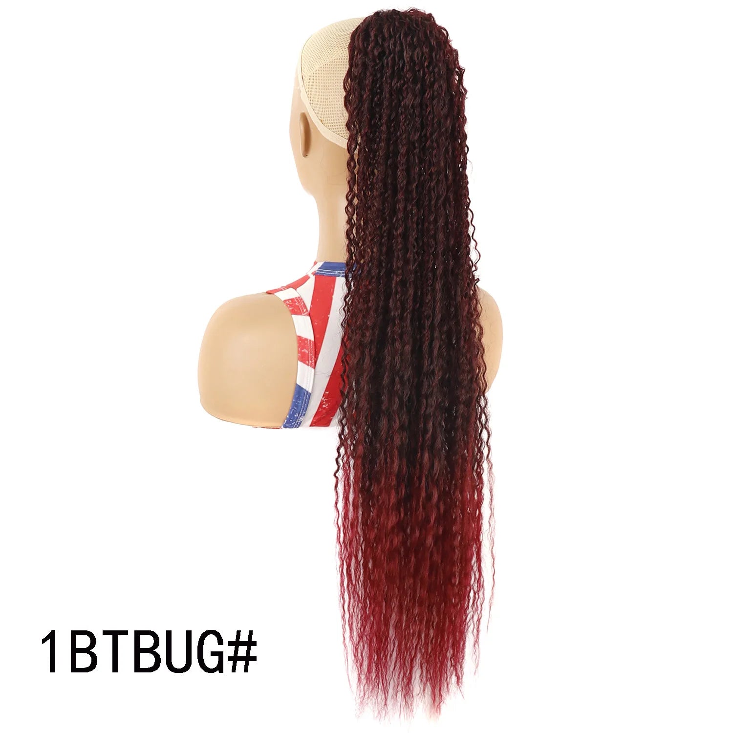 Long Afro Kinky Curly Drawstring Ponytail, Heat-resistant Synthetic Hair, Voluminous Style for Parties & Photoshoots