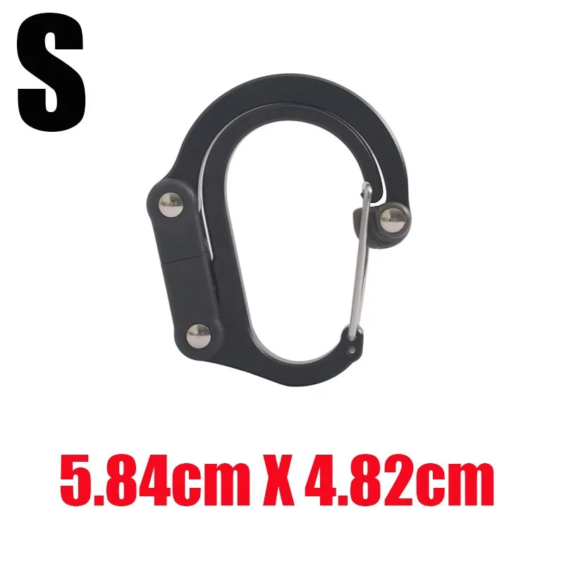 Mountaineering buckle Hybrid Gear Clip - Carabiner Rotating Hook Clip Non-Locking Strong Clips For Camping Fishing Hiking