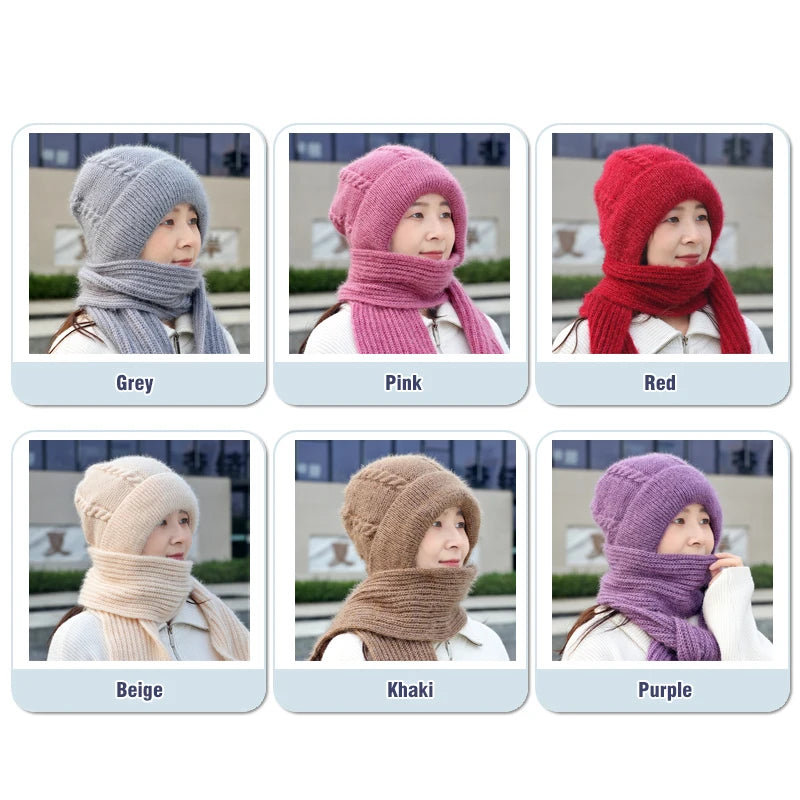 Bonnet coupe-vent avec protection auditive intégrée, bonnet tricoté épais et chaud, bonnet tricoté tendance pour femme, idéal pour l'hiver