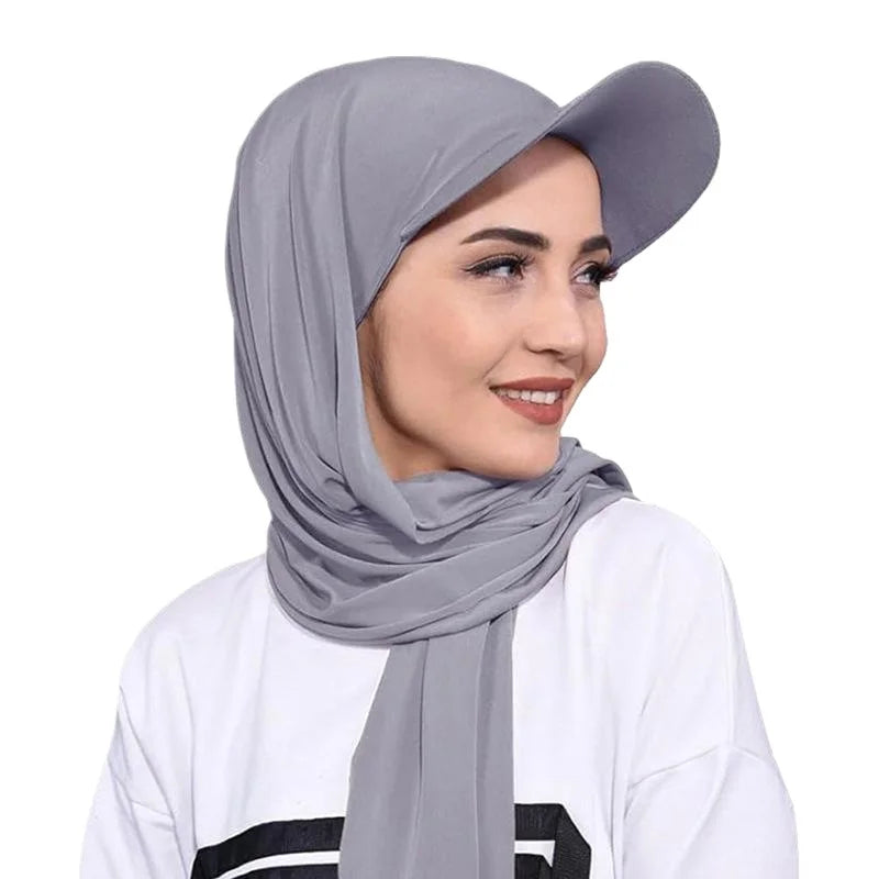 Chiffon Hijab Baseball Cap