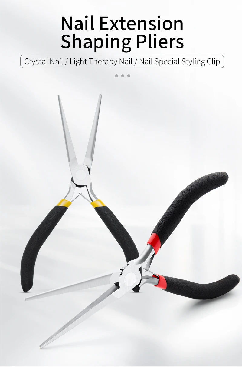 Nail Art Shaping Clip Tweezers Manicure Tool UV Gel Tool Carbon Steel Nail Shaping Pliers Nail Tools