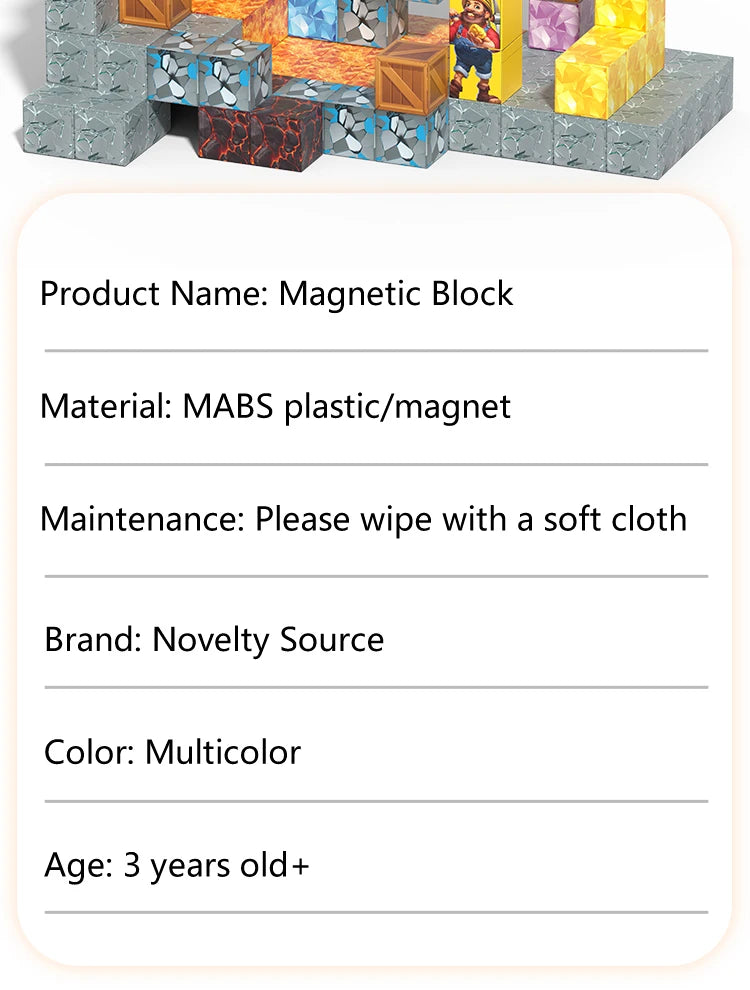 Magnetic building blocks DIY space toys, birthday gifts for boys and girls over 3 years old, easy to assemble and safe design