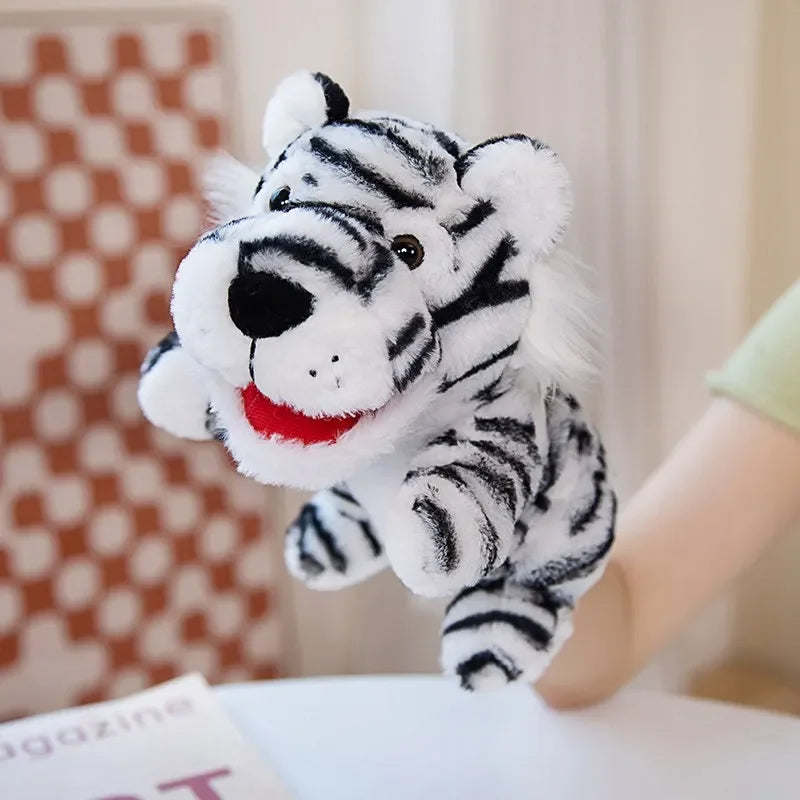 Stuffed Plush Animals Toys Hand Finger Story Puppet Kawaii Dolls Educational Baby Toys Duck Lamb Cow Dog Horse Children Gift